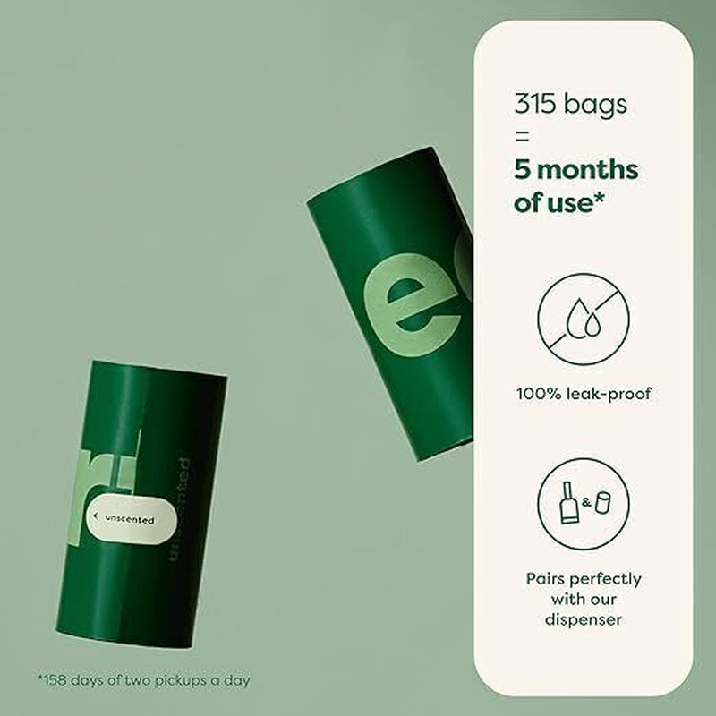 Earth Rated Dog Poo Bags Guaranteed Leak Proof and Extra Thick Waste Bag Refill